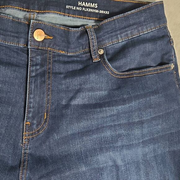 Mugsy Jeans Men's Size 38x32 Hamms Denim Jeans Straight Fit Medium Wash Blue Str - Picture 2 of 10